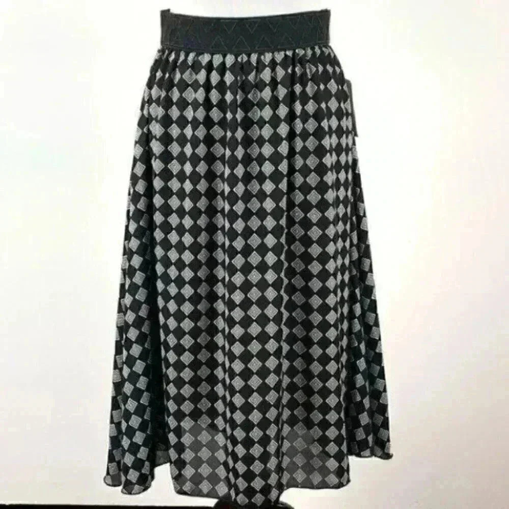 Lularoe Lola skirt S 4-6 chiffon floral high/lo - Picture 1 of 9